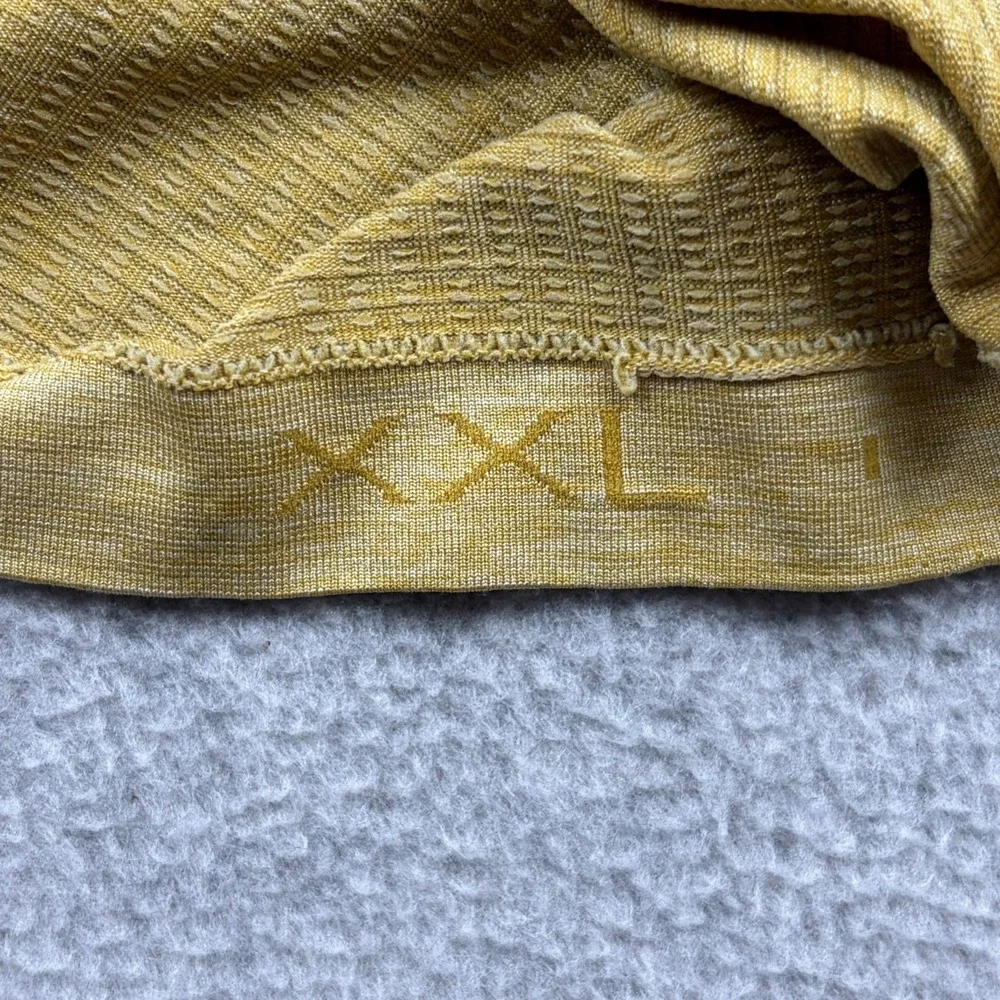 Lululemon Metal Vent Tech Shirt Mens 2XL XXL Yellow Gold Long Sleeve Performance